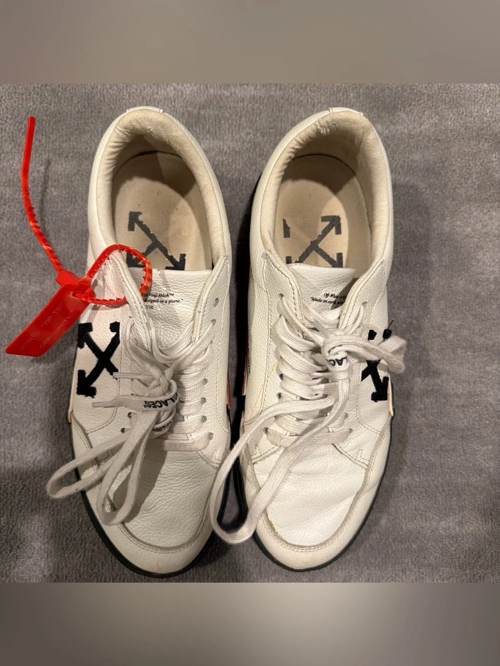 Men's Casual Sneakers - Orange Accent